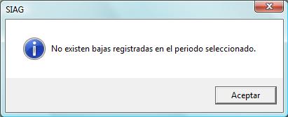 Descripción: Menú Bajas