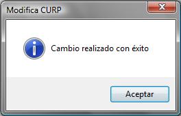 Descripcin: SIAG Modificar CURP