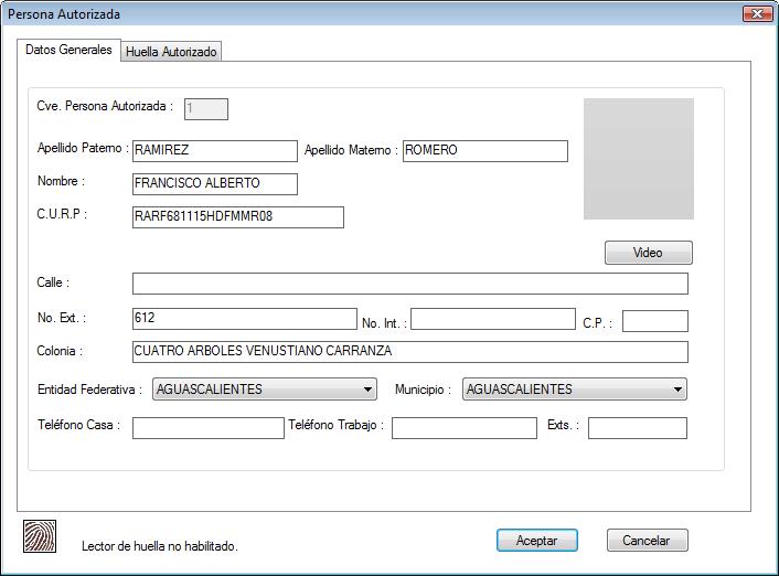 Descripcin: SIAG Expediente Personas Autorizadas Modificar